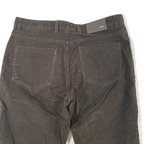Enzo Denim jeans men's 34x32 regular fit straight Brown velour pants retro - Picture 12 of 15